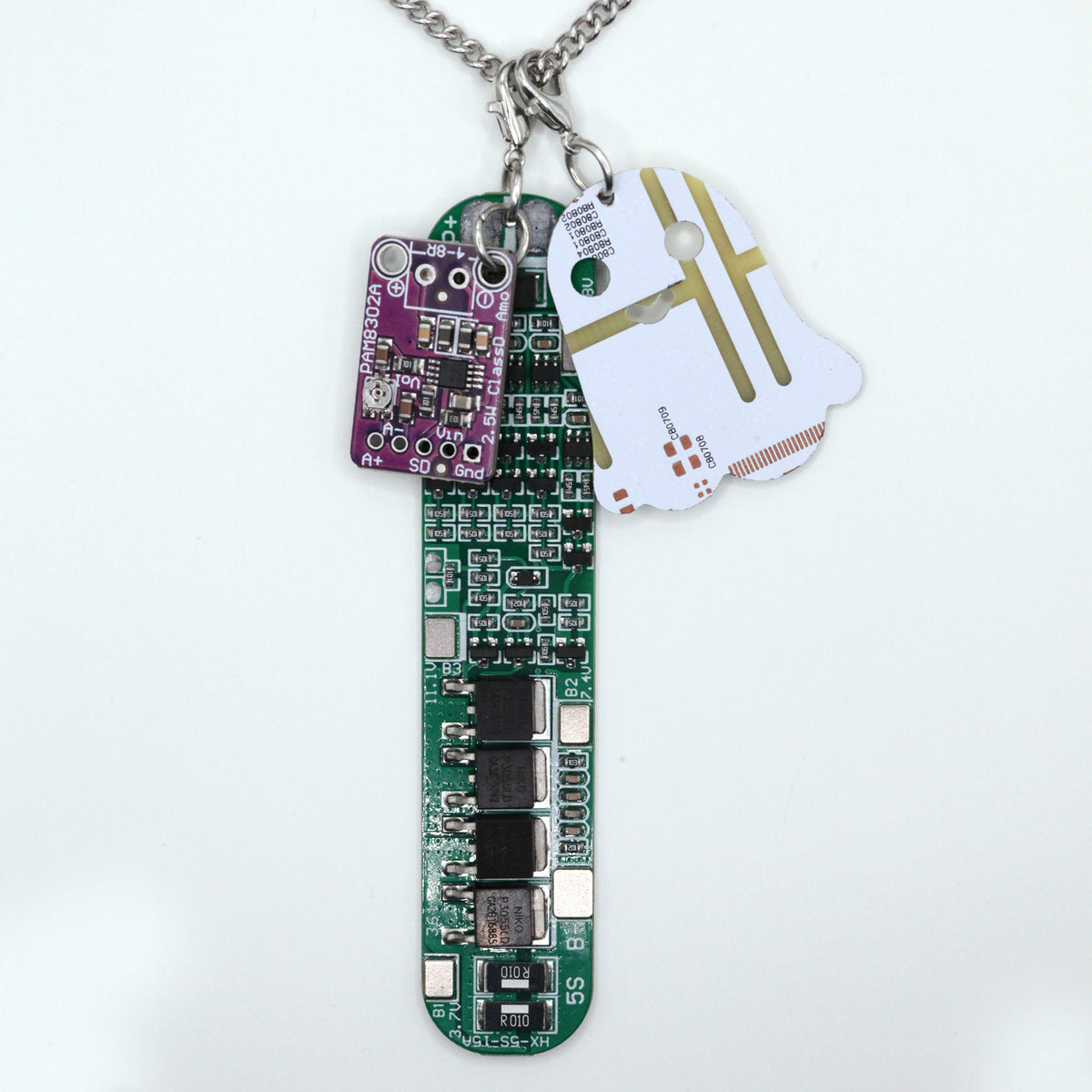 Circuit Board Necklace, Cyberpunk Jewelry for Programmers