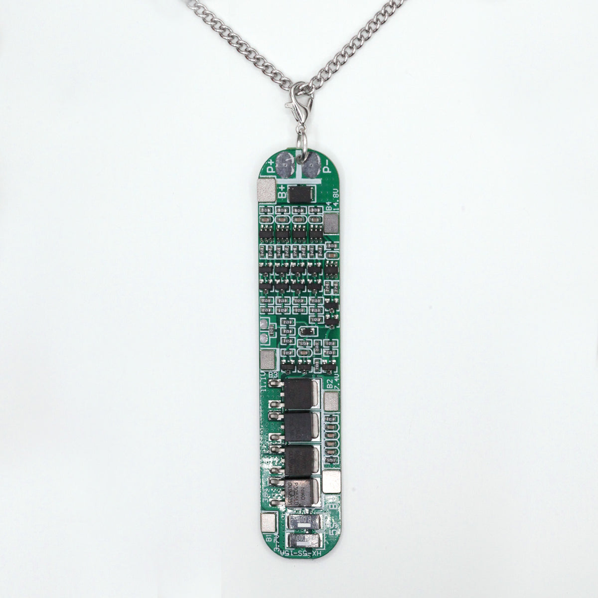 Circuit Board Necklace, Cyberpunk Jewelry for Programmers