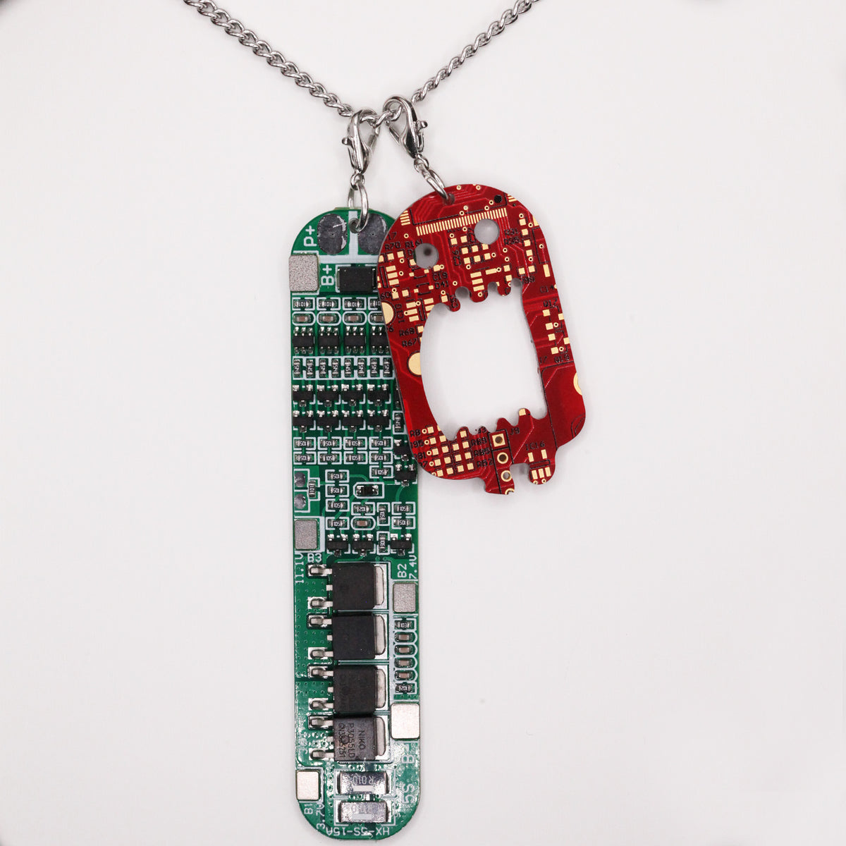 Circuit Board Necklace, Cyberpunk Jewelry for Programmers