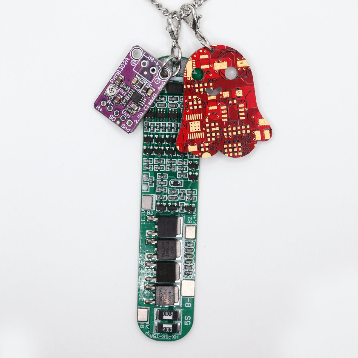 Circuit Board Necklace, Cyberpunk Jewelry for Programmers