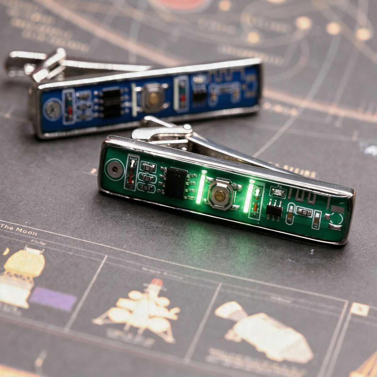 glowing tie clip